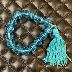 Blue Crystal? Tassel Bracelet